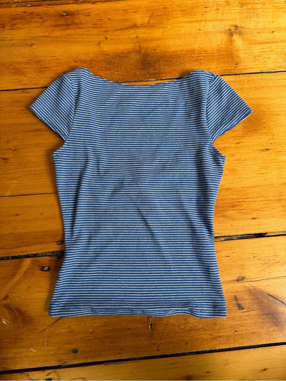 Princess Polly Boat Neck Backless Blue & White Striped Top Womens 4 | New no tag